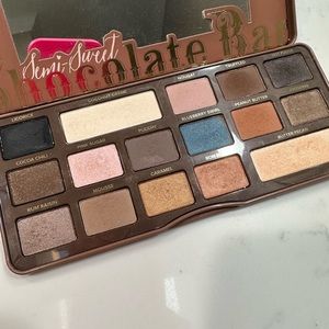 Used Limited Edition Too Faced Semi Sweet chocolate bar eyeshadow pallet